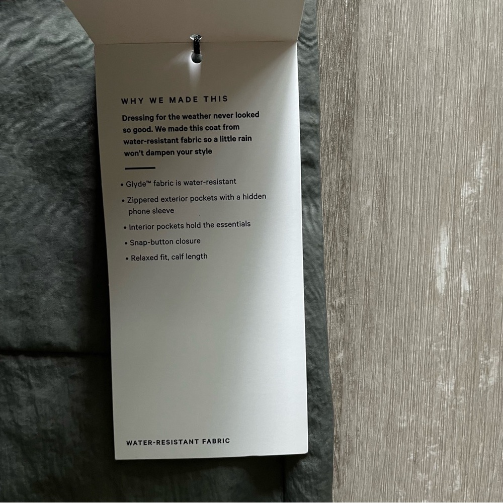 Lululemon Lightweight Collared A-Line Coat Jacket in Grey Sage (green grey) - Picture 6 of 11